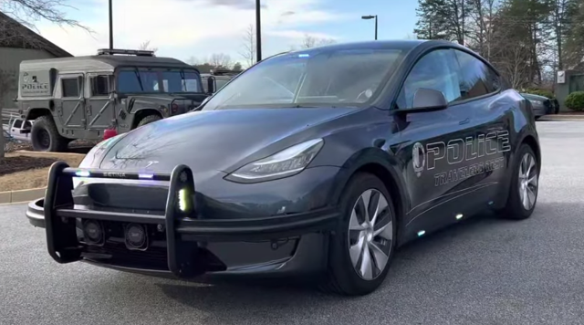 Travelers Rest Tesla Police Car